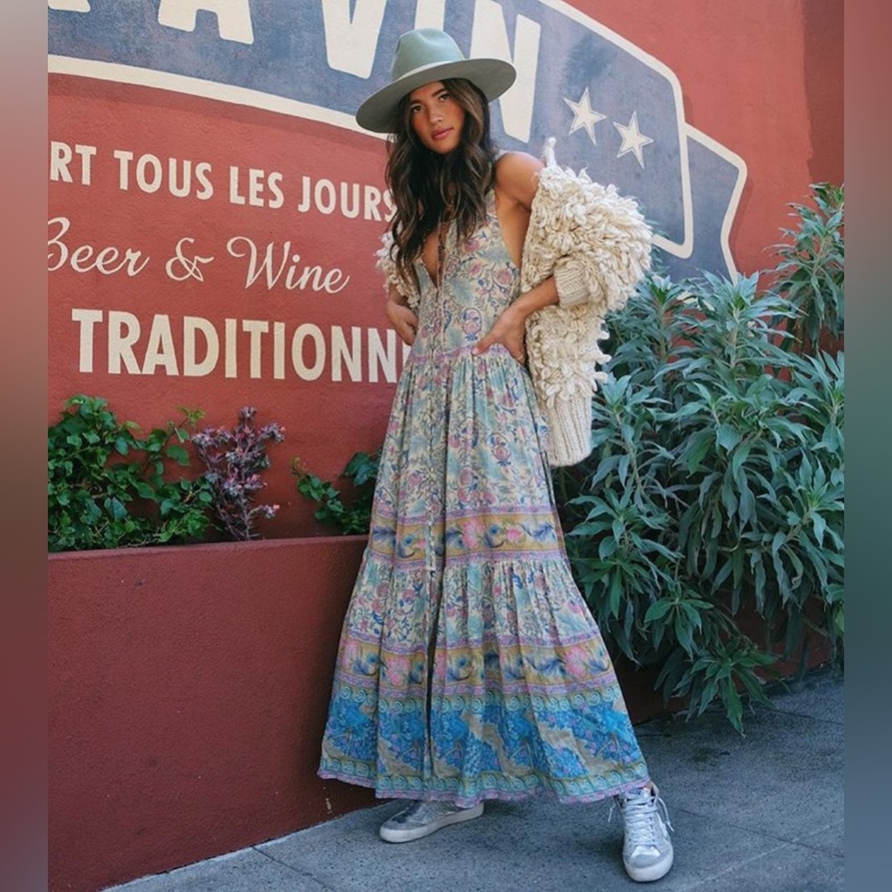 Spell & The Gypsy Collective Women’s Oasis Maxi Dress Opal Floral Boho Tank